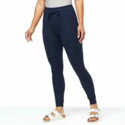 Discount 🎁 G By Giuliana LounGy Moisture-Wicking Jogger Legging Navy 🌟