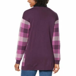 Flash Sale 🌟 G By Giuliana Plaid Boyfriend Cardigan Purple 🎉 -G by GIULIANA Sales Store unnamed file 1737