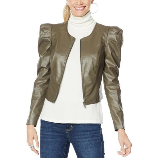 Flash Sale ⭐ G By Giuliana Black Label Puff-Sleeve Faux Leather Jacket 🔥 3 Flash Sale ⭐ G By Giuliana Black Label Puff-Sleeve Faux Leather Jacket 🔥