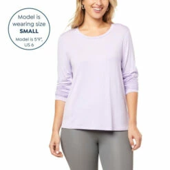 Discount 🎉 G By Giuliana Long Sleeve Tee With Shirring Detail Ivory 👍 -G by GIULIANA Sales Store unnamed file 175