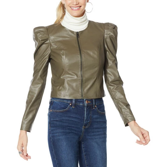 Flash Sale ⭐ G By Giuliana Black Label Puff-Sleeve Faux Leather Jacket 🔥 5 Flash Sale ⭐ G By Giuliana Black Label Puff-Sleeve Faux Leather Jacket 🔥 - Image 3