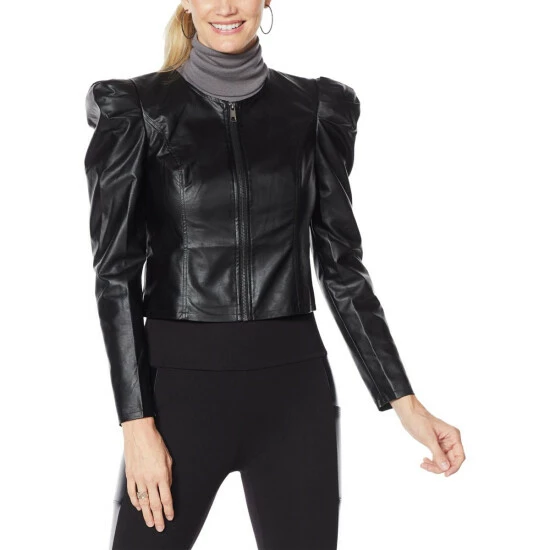 Flash Sale ⭐ G By Giuliana Black Label Puff-Sleeve Faux Leather Jacket 🔥 6 Flash Sale ⭐ G By Giuliana Black Label Puff-Sleeve Faux Leather Jacket 🔥 - Image 4