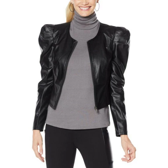 Flash Sale ⭐ G By Giuliana Black Label Puff-Sleeve Faux Leather Jacket 🔥 7 Flash Sale ⭐ G By Giuliana Black Label Puff-Sleeve Faux Leather Jacket 🔥 - Image 5