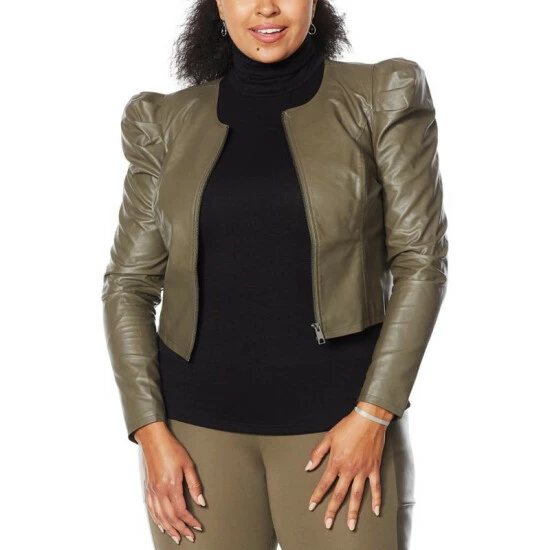 Flash Sale ⭐ G By Giuliana Black Label Puff-Sleeve Faux Leather Jacket 🔥 8 Flash Sale ⭐ G By Giuliana Black Label Puff-Sleeve Faux Leather Jacket 🔥 - Image 6