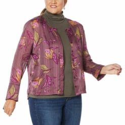 New 🧨 G By Giuliana Unique Button-Front Blouse Rust Floral Print 🛒 -G by GIULIANA Sales Store unnamed file 1785