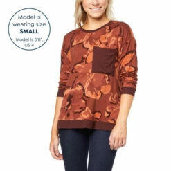 Wholesale 💯 G By Giuliana SoSoft French Terry Knit Tunic Sweatshirt Dark Cinnamon 👍 -G by GIULIANA Sales Store unnamed file 1801