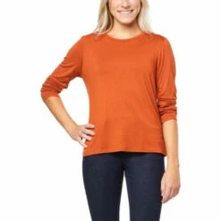 Discount 🎉 G By Giuliana Long Sleeve Tee With Shirring Detail Ivory 👍 -G by GIULIANA Sales Store unnamed file 181