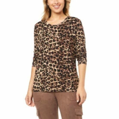 Discount 🎉 G By Giuliana Long Sleeve Tee With Shirring Detail Ivory 👍 -G by GIULIANA Sales Store unnamed file 182