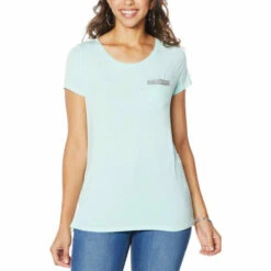 Promo 🔔 G By Giuliana Beaded Pocket Tee Dark Olive 🌟