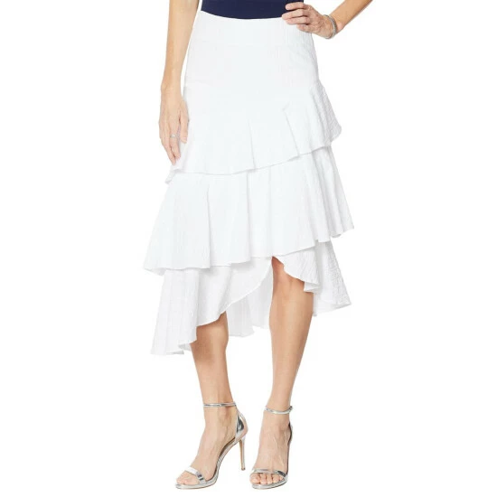 Cheapest ⭐ G By Giuliana Woven Ruffle 👗 Skirt White 🌟 3 Cheapest ⭐ G By Giuliana Woven Ruffle 👗 Skirt White 🌟