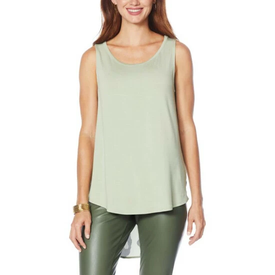 Top 10 ⌛ G By Giuliana EcoLuxe Mixed Media Tank Black ✔️ 13 Top 10 ⌛ G By Giuliana EcoLuxe Mixed Media Tank Black ✔️ - Image 11