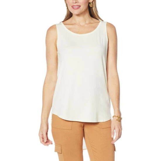 Top 10 ⌛ G By Giuliana EcoLuxe Mixed Media Tank Black ✔️ 15 Top 10 ⌛ G By Giuliana EcoLuxe Mixed Media Tank Black ✔️ - Image 13