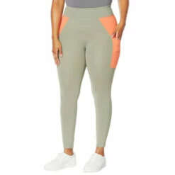 New 🔔 G By Giuliana Colorblocked Legging Dusty Olive & Deep Coral 💯 -G by GIULIANA Sales Store unnamed file 1879