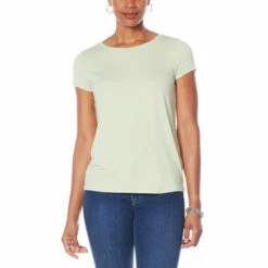Outlet 🎉 G By Giuliana 2-pack EcoLuxe Jersey Knit Short-Sleeve Tees Ivory/pistachio 👍 23 Outlet 🎉 G By Giuliana 2-pack EcoLuxe Jersey Knit Short-Sleeve Tees Ivory/pistachio 👍 -G by GIULIANA Sales Store unnamed file 1893