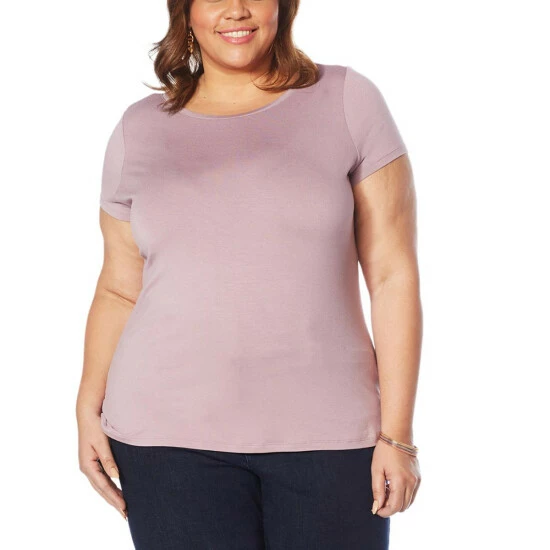 Outlet 🎉 G By Giuliana 2-pack EcoLuxe Jersey Knit Short-Sleeve Tees Ivory/pistachio 👍 12 Outlet 🎉 G By Giuliana 2-pack EcoLuxe Jersey Knit Short-Sleeve Tees Ivory/pistachio 👍 - Image 10