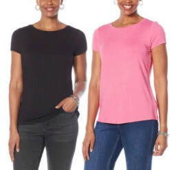 Outlet 🎉 G By Giuliana 2-pack EcoLuxe Jersey Knit Short-Sleeve Tees Ivory/pistachio 👍 29 Outlet 🎉 G By Giuliana 2-pack EcoLuxe Jersey Knit Short-Sleeve Tees Ivory/pistachio 👍 -G by GIULIANA Sales Store unnamed file 1899