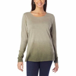 Cheapest 👏 G By Giuliana Dip Dye Long-Sleeve Slub Knit Top Ivory 🧨 -G by GIULIANA Sales Store unnamed file 1908