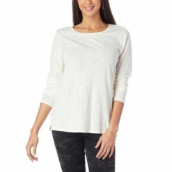 Cheapest 👏 G By Giuliana Dip Dye Long-Sleeve Slub Knit Top Ivory 🧨 -G by GIULIANA Sales Store unnamed file 1913