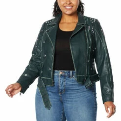 Budget 🔔 G By Giuliana Studded Faux Leather Jacket Spruce Green 🎁 17 Budget 🔔 G By Giuliana Studded Faux Leather Jacket Spruce Green 🎁 -G by GIULIANA Sales Store unnamed file 1927