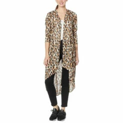 Discount ❤️ G By Giuliana Pointelle Knit Duster-Length Topper Olive Night Leopard 😍 -G by GIULIANA Sales Store unnamed file 1987