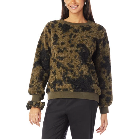 Deals ⌛ G By Giuliana LounGy Cozy Textured Sweatshirt With Matching Scrunchie Elderberry 💯 4 Deals ⌛ G By Giuliana LounGy Cozy Textured Sweatshirt With Matching Scrunchie Elderberry 💯 - Image 2