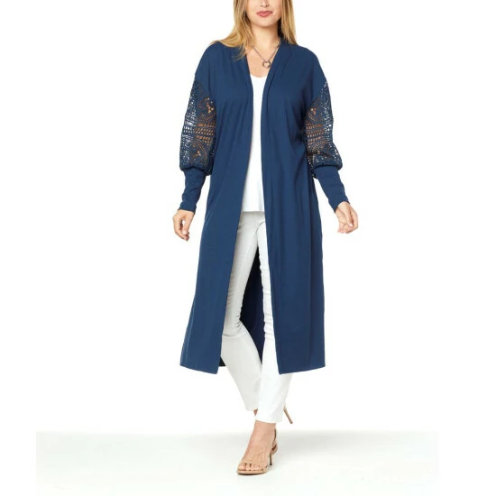Best Pirce 🔔 G By Giuliana Lace-Sleeve Duster Cardigan Marina Navy 💯 4 Best Pirce 🔔 G By Giuliana Lace-Sleeve Duster Cardigan Marina Navy 💯 - Image 2