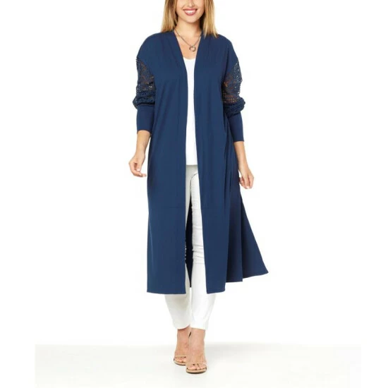 Best Pirce 🔔 G By Giuliana Lace-Sleeve Duster Cardigan Marina Navy 💯 9 Best Pirce 🔔 G By Giuliana Lace-Sleeve Duster Cardigan Marina Navy 💯 - Image 7