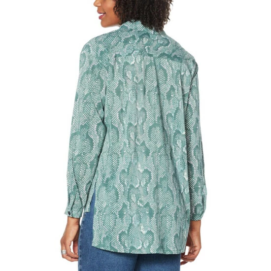 Flash Sale โ๏ธ G By Giuliana Snake-Print Button-Front ๐ Shirt Purple Snake ๐งจ 4 Flash Sale โ๏ธ G By Giuliana Snake-Print Button-Front ๐ Shirt Purple Snake ๐งจ - Image 2