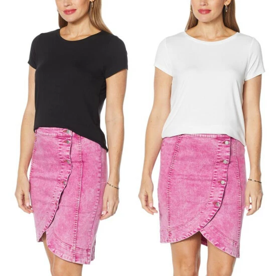 Buy โค๏ธ G By Giuliana 2-pack EcoLuxe Jersey Soft Tees Navy/olive ๐ 8 Buy โค๏ธ G By Giuliana 2-pack EcoLuxe Jersey Soft Tees Navy/olive ๐ - Image 6