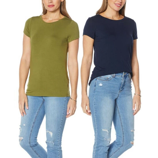 Buy โค๏ธ G By Giuliana 2-pack EcoLuxe Jersey Soft Tees Navy/olive ๐ 10 Buy โค๏ธ G By Giuliana 2-pack EcoLuxe Jersey Soft Tees Navy/olive ๐ - Image 8