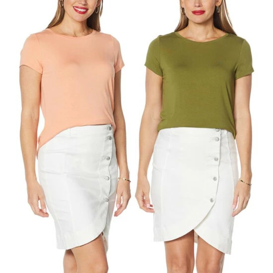 Buy โค๏ธ G By Giuliana 2-pack EcoLuxe Jersey Soft Tees Navy/olive ๐ 11 Buy โค๏ธ G By Giuliana 2-pack EcoLuxe Jersey Soft Tees Navy/olive ๐ - Image 9