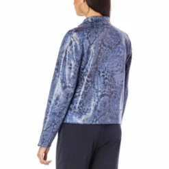 Promo ✔️ G By Giuliana Black Label Faux Snakeskin Jacket Navy 🎉 -G by GIULIANA Sales Store unnamed file 2128