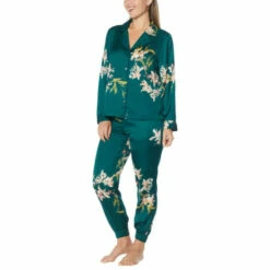 Cheapest 👏 G By Giuliana Black Label 2-piece Satin Lounge Set Beet Red Floral 👍 -G by GIULIANA Sales Store unnamed file 2138