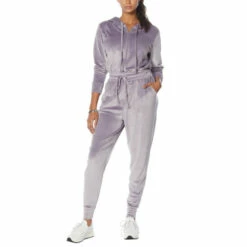 Best reviews of ✔️ G By Giuliana LounGy Hooded Stretch Velour Jumpsuit Black 🤩