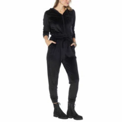 Best reviews of ✔️ G By Giuliana LounGy Hooded Stretch Velour Jumpsuit Black 🤩 -G by GIULIANA Sales Store unnamed file 2142