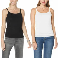 Outlet 👍 G By Giuliana 2-pack Layering Cami Bright White/sand 😍 -G by GIULIANA Sales Store unnamed file 2198