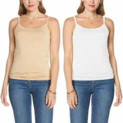 Outlet 👍 G By Giuliana 2-pack Layering Cami Bright White/sand 😍 -G by GIULIANA Sales Store unnamed file 2199