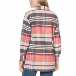 Outlet 🤩 G By Giuliana Oversized Plaid Button-Front Flannel 👕 Shirt Rose Plaid 🤩 -G by GIULIANA Sales Store unnamed file 2242