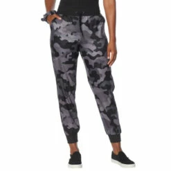 Outlet 💯 G By Giuliana LounGy Tech Jogger Pant With Hair Scrunchy Olive Camo 🧨 -G by GIULIANA Sales Store unnamed file 2258