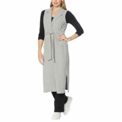 Discount 🔥 G By Giuliana Bouclé Knit Sleeveless Trench 🧥 Coat Frost Gray 👍 -G by GIULIANA Sales Store unnamed file 2264