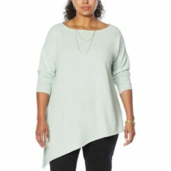 Outlet ✔️ G By Giuliana Asymmetric-Hem Poncho Tunic Titanium 😍 -G by GIULIANA Sales Store unnamed file 2298