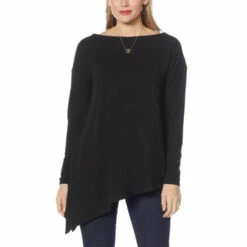 Outlet ✔️ G By Giuliana Asymmetric-Hem Poncho Tunic Titanium 😍 -G by GIULIANA Sales Store unnamed file 2299