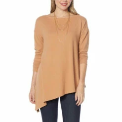 Outlet ✔️ G By Giuliana Asymmetric-Hem Poncho Tunic Titanium 😍 -G by GIULIANA Sales Store unnamed file 2300