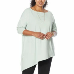 Outlet ✔️ G By Giuliana Asymmetric-Hem Poncho Tunic Titanium 😍 -G by GIULIANA Sales Store unnamed file 2301