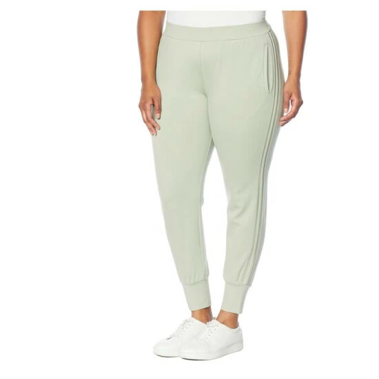 Discount 🔥 G By Giuliana Faux Leather Trim Ponte Knit Jogger Pant Desert Sage 😀 7 Discount 🔥 G By Giuliana Faux Leather Trim Ponte Knit Jogger Pant Desert Sage 😀 - Image 5