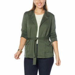 Cheapest 🎁 G By Giuliana LounGy Soft Knit Blazer Thyme ✔️