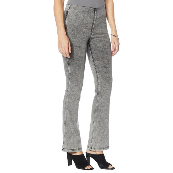 Budget 😍 G By Giuliana G-Soft Pull-On Bootcut Jegging Gray Acid Wash 🎉 3 Budget 😍 G By Giuliana G-Soft Pull-On Bootcut Jegging Gray Acid Wash 🎉