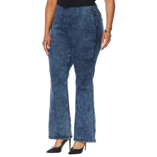 Budget 😍 G By Giuliana G-Soft Pull-On Bootcut Jegging Gray Acid Wash 🎉 4 Budget 😍 G By Giuliana G-Soft Pull-On Bootcut Jegging Gray Acid Wash 🎉 - Image 2