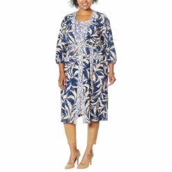 Outlet 👏 G By Giuliana Mixed Print Satin Topper Navy Leaf 🧨 -G by GIULIANA Sales Store unnamed file 2394