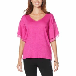 Coupon ๐คฉ G By Giuliana Flutter Sleeve Slub Knit Top Bright White ๐ฏ